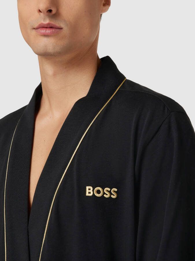 Boss Badjas met labelstitching model 'Kimono'