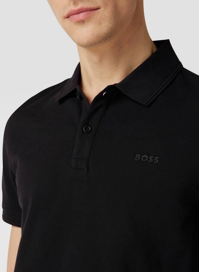 Boss Orange Slim fit poloshirt met labelprint model 'Prime'