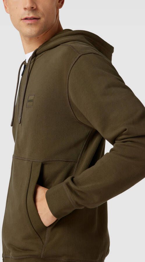 Boss Orange Sweatjack met labelpatch model 'TALKY'