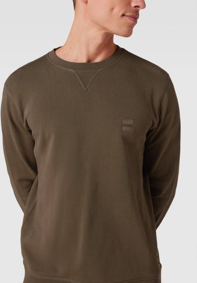 BOSS Casualwear Sweatshirt met labeldetail model 'WESTART'