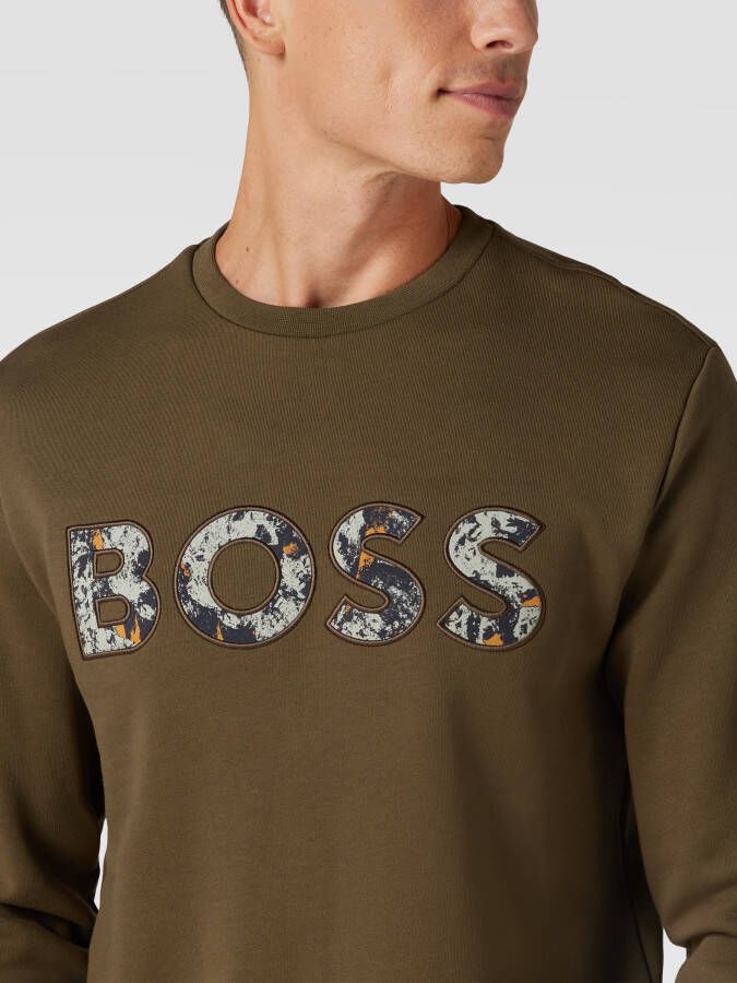 Boss Orange Sweatshirt met labelstitching model 'WEBOSS'