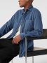 Hugo Boss casual overhemd Relegant wijde fit blauw effen katoen - Thumbnail 3