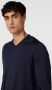 Hugo Boss Heren V-Hals Trui van Zuivere Wol in Blauw Blue Heren - Thumbnail 7