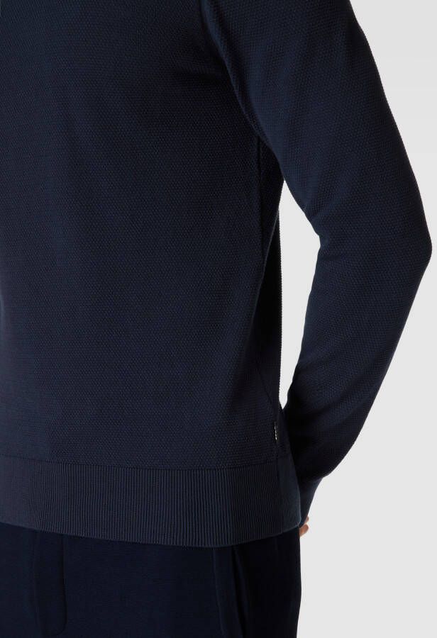 Boss Gebreide pullover met structuurmotief model 'Ecaio'