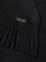 Hugo Boss Zwarte Sjaal met Raffelige Randen en Logo Plaque Black Heren - Thumbnail 3