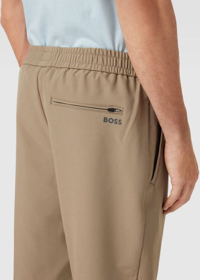 BOSS Green Stoffen broek met elastische band model 'Flex'