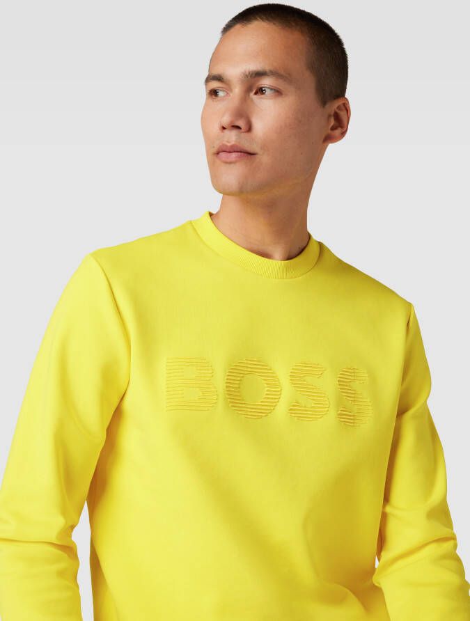 BOSS Green Sweatshirt met labelprint model 'Salbo' - Foto 2