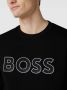 BOSS Green Sweatshirt met labelstitching model 'Salbo' - Thumbnail 2