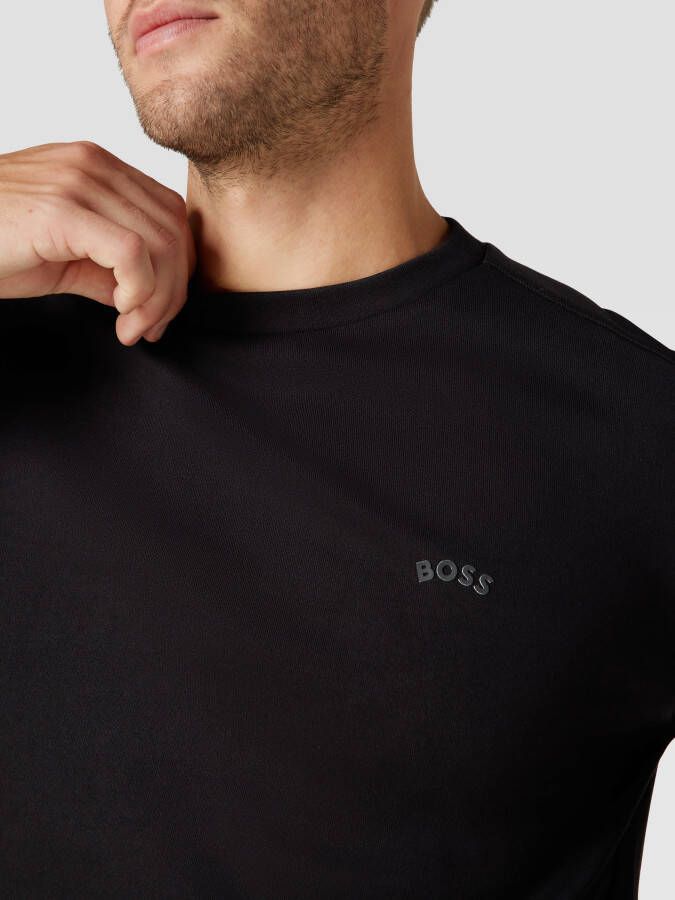 BOSS Green Sweatshirt met structuurmotief model 'Salbo'