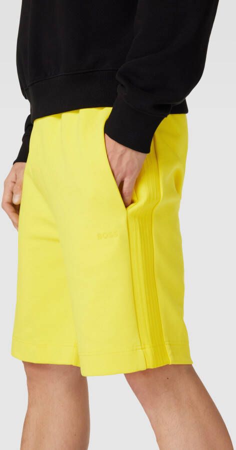 BOSS Green Sweatshorts met galonstrepen model 'Headlo' - Foto 2