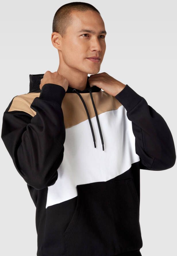 Boss Hoodie in colour-blocking-design model 'Sullivan'