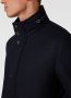 Hugo Boss winterjas donkerblauw effen rits + knoop normale fit - Thumbnail 5