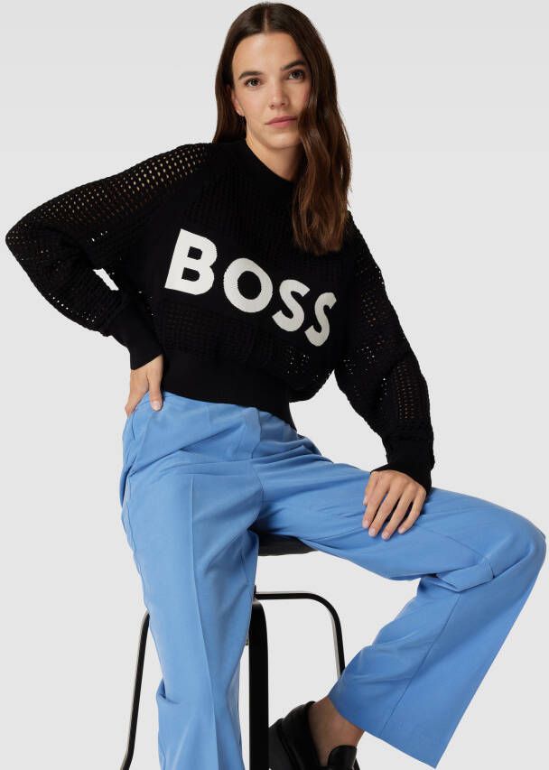 Boss Orange Gebreide pullover met ajourpatroon model 'Fenniki' - Foto 2