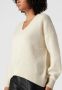 Boss Orange Oversized gebreide pullover met V-hals model 'Fondianan' - Thumbnail 3