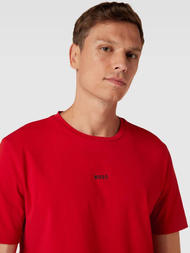 Boss Orange Regular fit T-shirt met labelprint model 'TCHUP'