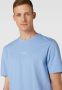 Hugo Boss Blauw Katoenen T-Shirt Korte Mouwen Blue Heren - Thumbnail 2