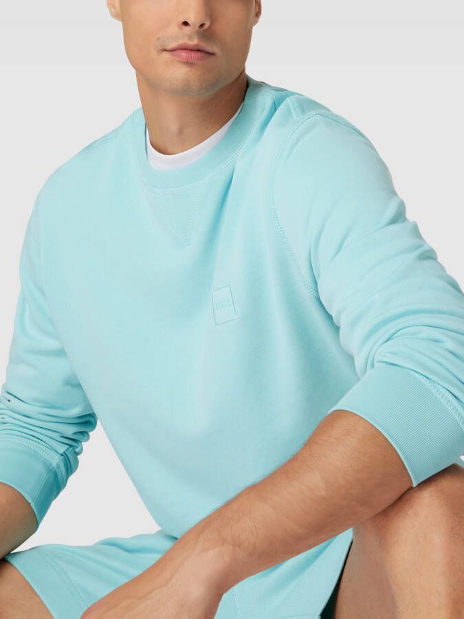 Boss Orange Sweatshirt met logostitching model 'WESTART'