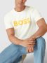 BOSS regular fit T-shirt Thinking met logo light beige - Thumbnail 3