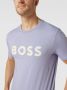 Hugo Boss Heren Print T-shirt Liliac Korte Mouw Purple Heren - Thumbnail 3
