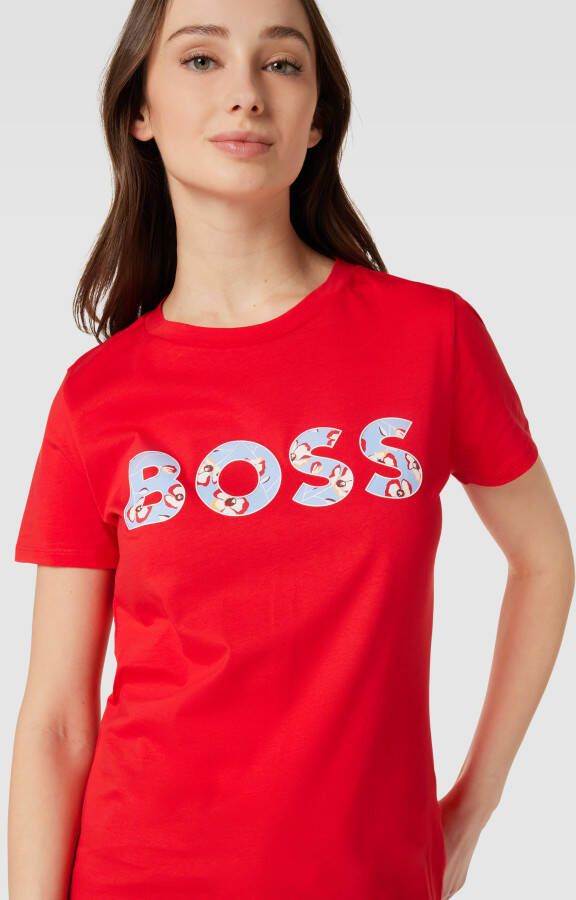 Boss Orange T-shirt met ronde hals model 'Elogo'