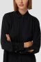 BOSS Black Women Overhemdblouse in zwart met blinde knoopsluiting model 'Benika' - Thumbnail 2