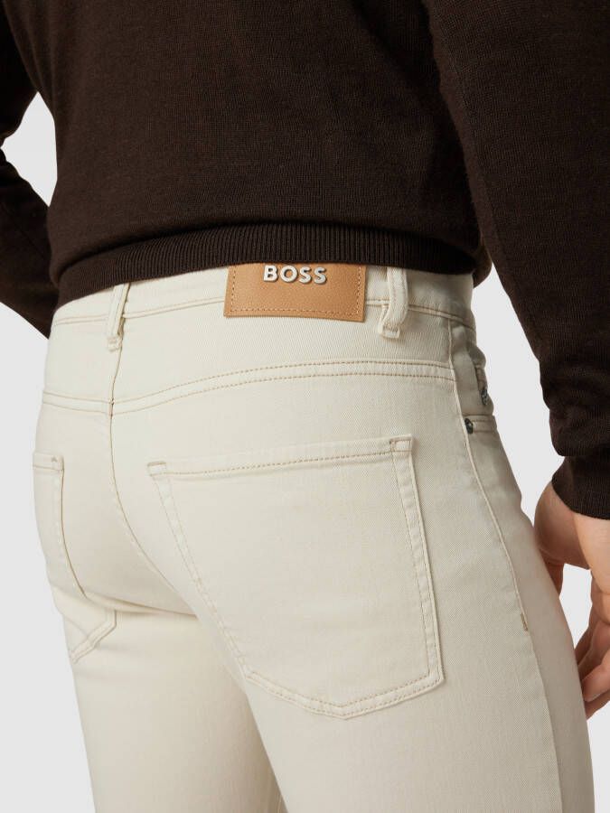 Boss Slim fit jeans in effen design model 'Delaware' - Foto 2