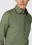 Hugo Boss business overhemd slim fit olijf groen effen katoen - Thumbnail 3