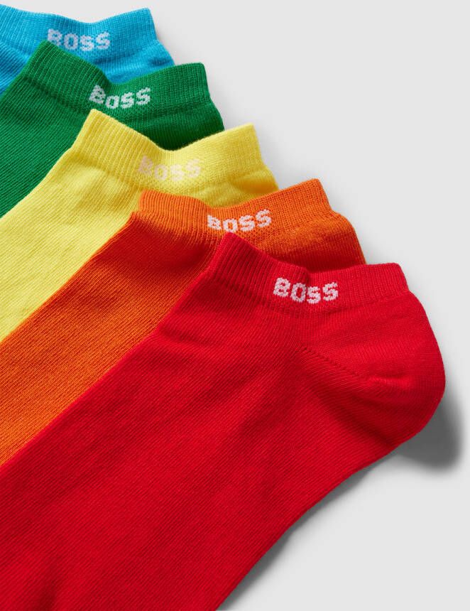 Boss Sokken met labelopschrift in een set van 5 paar model 'Rainbow' - Foto 2