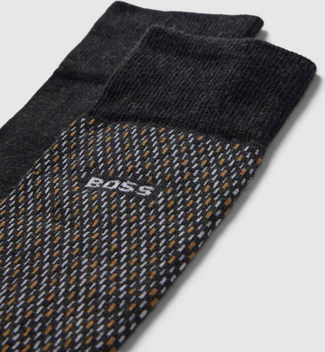 Boss Sokken met labeldetail in een set van 2 paar