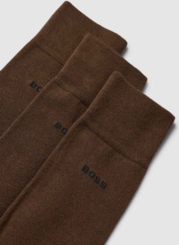 BOSS Basic sokken 3P RS Uni Colors met ingenaaid logo-opdruk (3 paar) - Foto 2