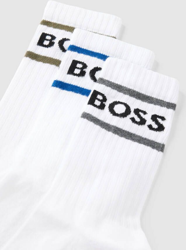 Boss Sokken met labeldetail in een set van 3 paar model 'Rib Stripe' - Foto 2