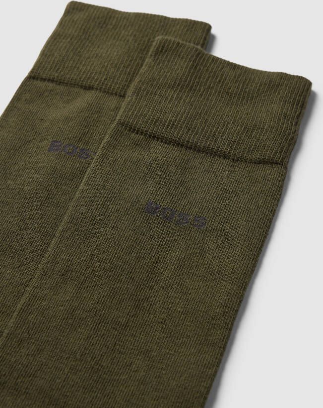 BOSS Business-sokken 2P RS Uni met gebreid logo-tekst (2 paar Set van 2) - Foto 2