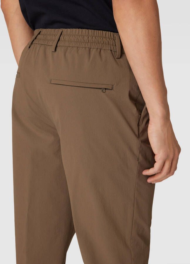 Boss Stoffen broek met siernaden model 'Genius'