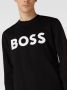 Hugo Boss Zwarte Geprinte Ronde Hals Sweater Black Heren - Thumbnail 7