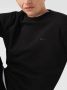 Hugo Boss sweater met logo ronde hals zwart effen katoen - Thumbnail 2