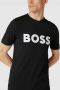 Boss T-shirt met applicatie met labelstitching model 'Tiburt' - Thumbnail 7
