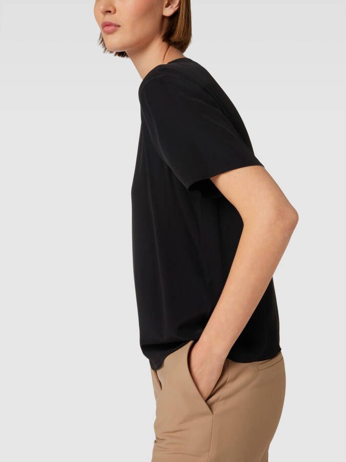Boss T-shirt met geribde ronde hals model 'Ilyeana' - Foto 2