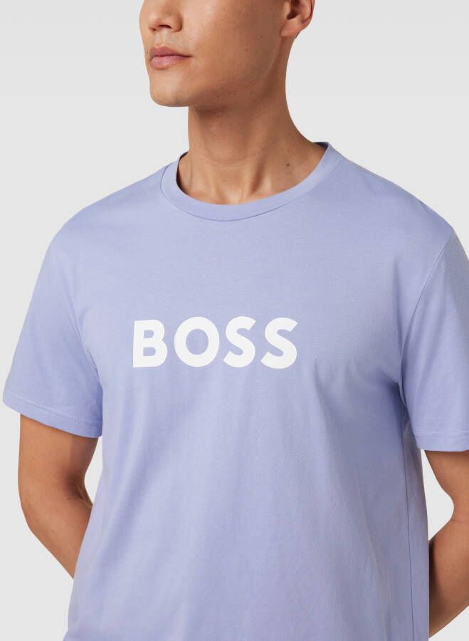 Boss T-shirt met labelprint