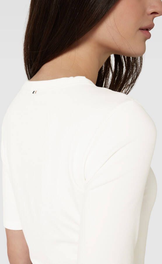 Hugo Boss Aansluitend Jersey T-Shirt met Logo Applicatie White Dames - Foto 2