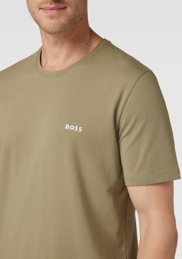 Boss T-shirt met labelstitching