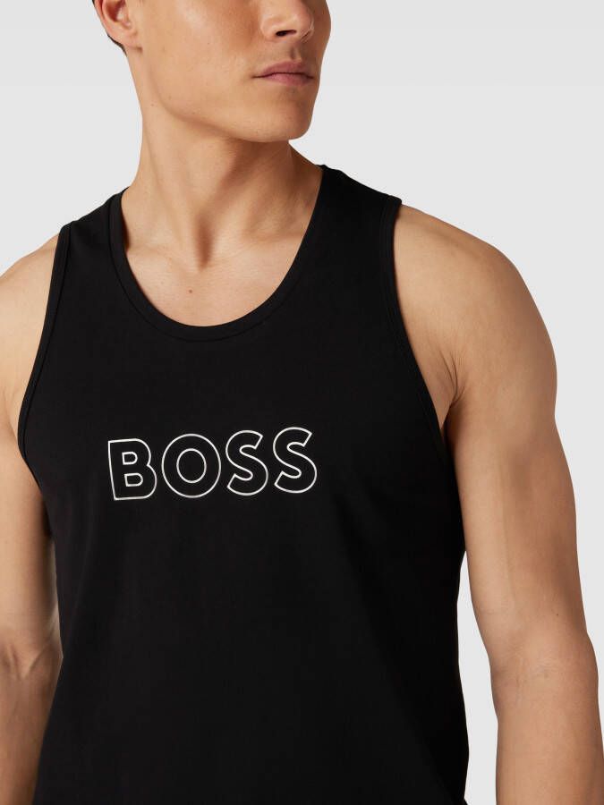 Boss Tanktop met labelprint model 'Beach'