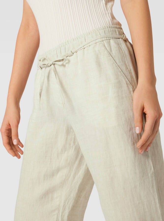 BRAX Linnen broek met riem model FARINA Kledingwinkel