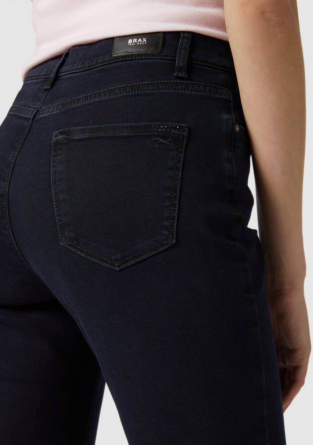 BRAX Jeans met labelpatch van leer model 'Carola'