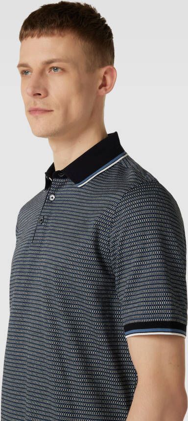 Bugatti Poloshirt met contraststrepen