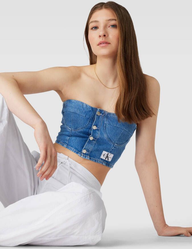 Calvin Klein Jeans Bandeautop in denimlook