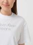 Calvin Klein Witte Katoenen Tops & T-Shirt Korte Mouw Logo Wit Dames - Thumbnail 5