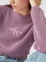 Calvin Klein Gezellige en stijlvolle ronde hals gebreide trui Pink Dames - Thumbnail 13