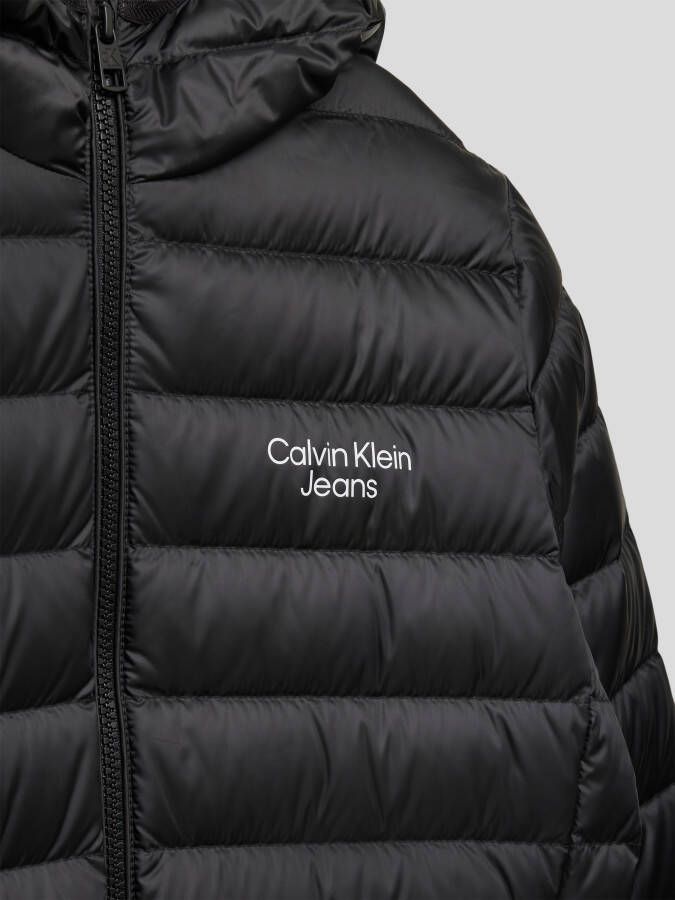 Calvin Klein Jeans Gewatteerd jack met labelprint
