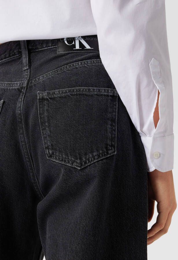 Calvin Klein Jeans High rise relaxed fit jeans met labeldetail