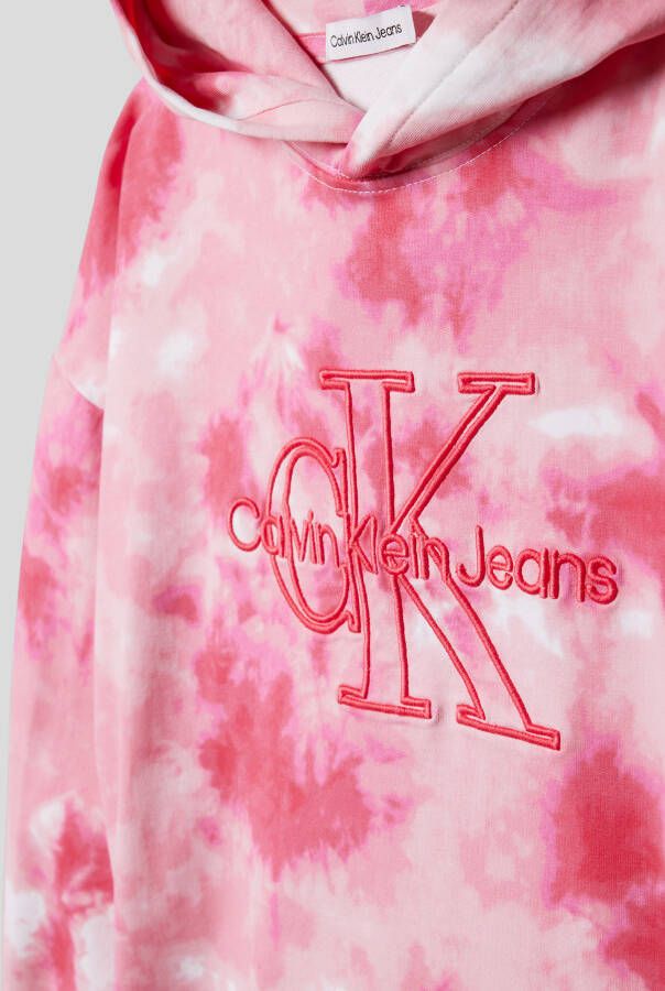 Calvin Klein Jeans Hoodie in batiklook model 'TIE DYE'